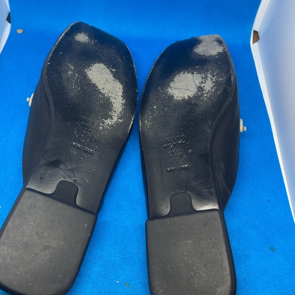 Authentic Prada black/cream mules size 39.5 - Picture 5 of 9
